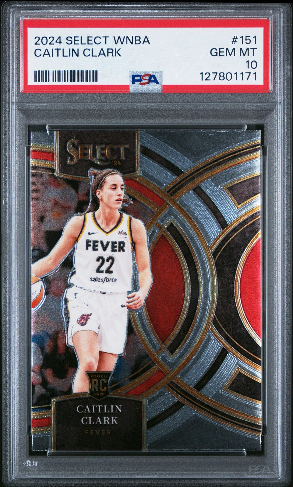 Graded 2024 Panini Select Caitlin Clark #151 Rookie Basketball Card PSA 10