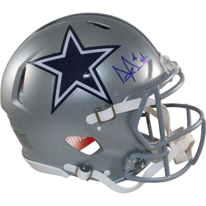 Dak Prescott Autographed/Signed Dallas Cowboys Authentic Helmet Beckett 56322