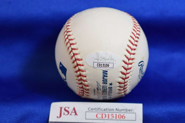 Gene Elston JSA COA Autograph OML Major League Signed Baseball HOF 06