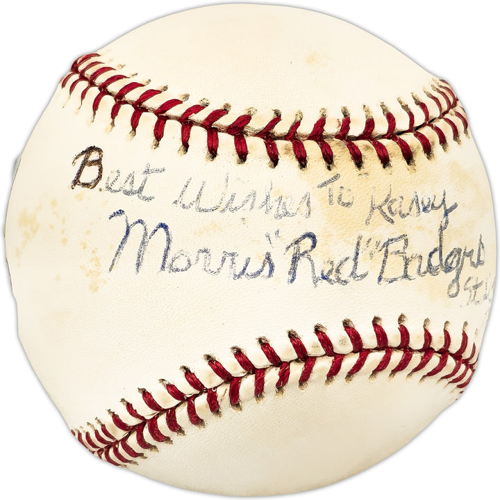 Morris Red Badgro Signed AL Baseball St. Louis Browns Beckett QR