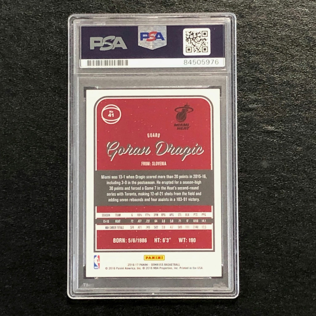 2016 Panini Donruss #41 Goran Dragic Signed Card AUTO PSA/DNA Slabbed Heat