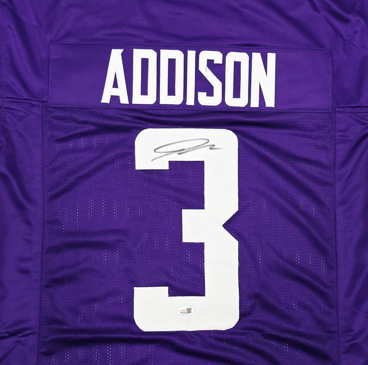 Minnesota Vikings Jordan Addison Signed Purple Jersey JSA Witness
