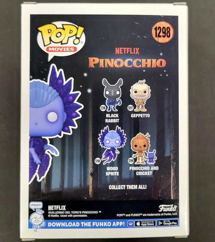Mark Gustafson signed Pinocchio Wood Sprite Funko Pop! autograph (A) BAS Beckett