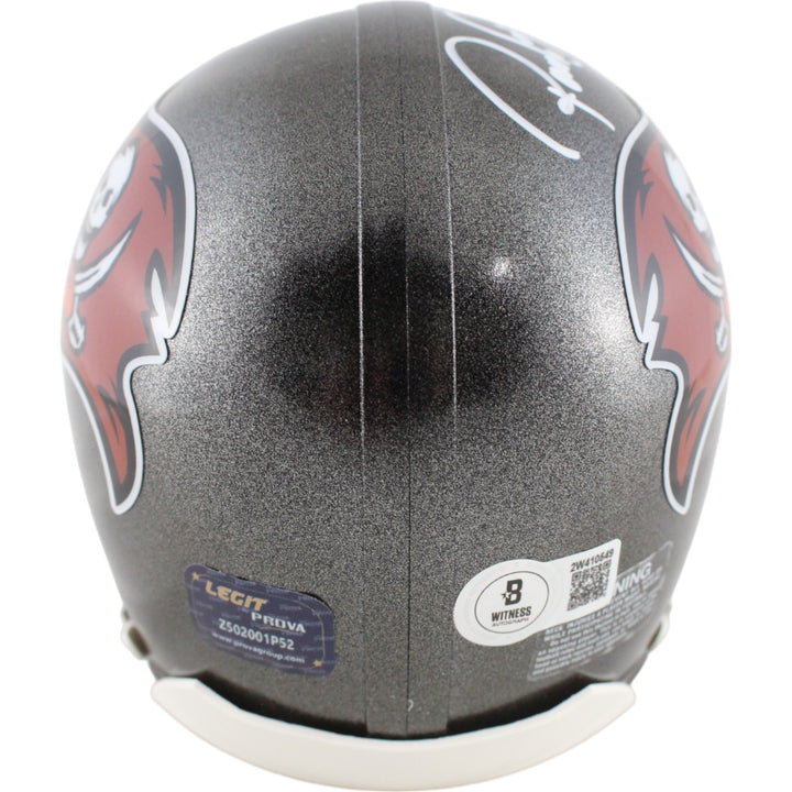 Ronde Barber Signed Tampa Bay Buccaneers VSR4 TB Mini Helmet HOF Beckett 49222