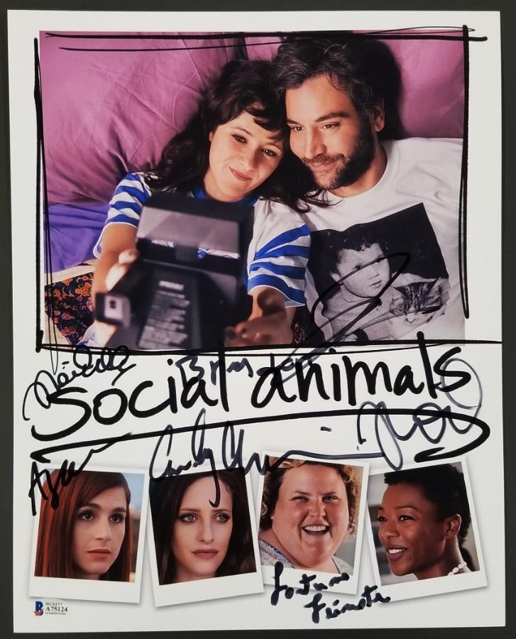 SOCIAL ANIMALS Cast (5) Signed 11x14 Photo Radnor Wells (C) ~ Beckett BAS COA