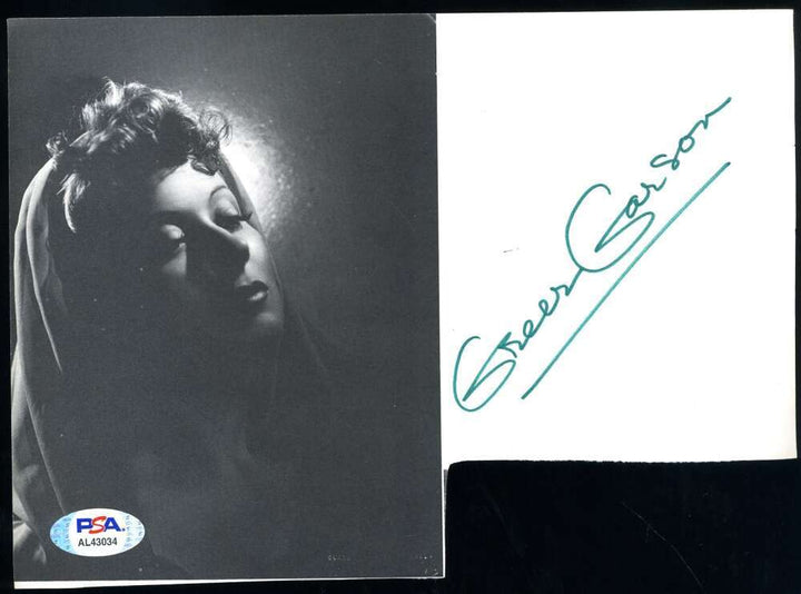 Greer Garson PSA DNA Coa Signed Photo Autograph