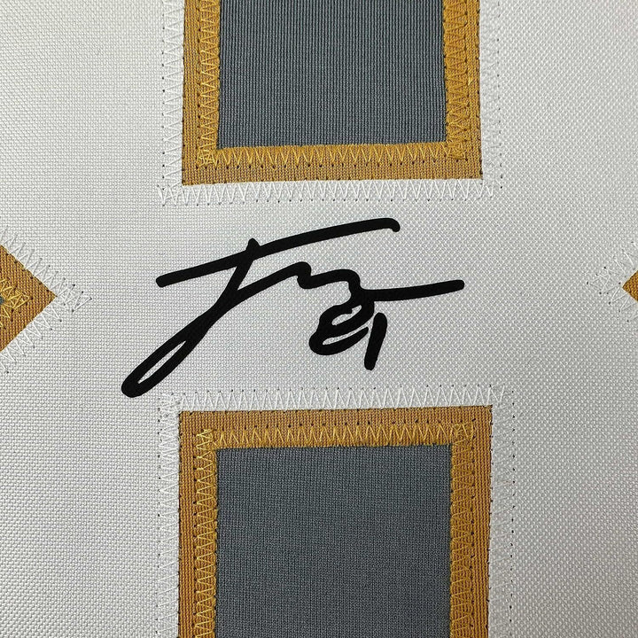 Framed Facsimile Autographed Jonathan Marchessault 33x42 Reprint Laser Jersey