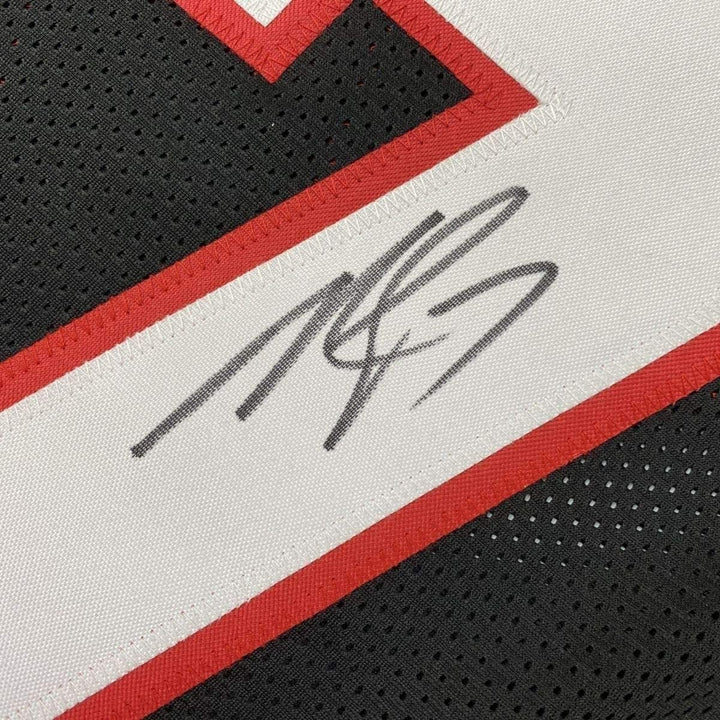 FRAMED Signed MICHAEL MIKE VICK 35x39 Atlanta Retro Jersey JSA COA