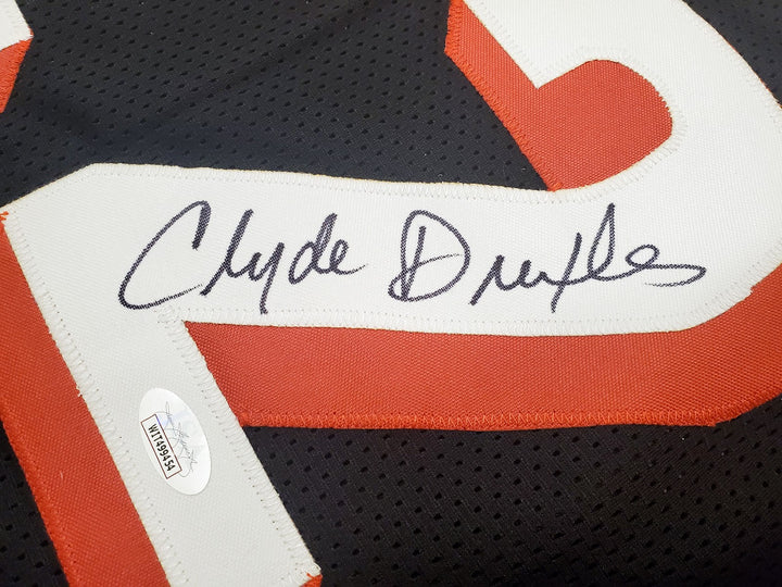 Portland Trail Blazers Clyde Drexler Autographed Signed Black Jersey JSA