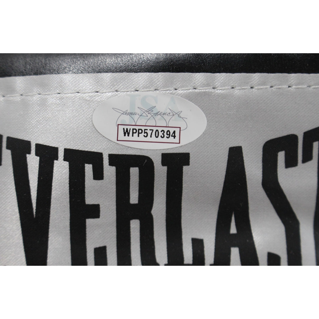 Michael Spinks Autographed/Signed Black Everlast LH Boxing Glove JSA 53558