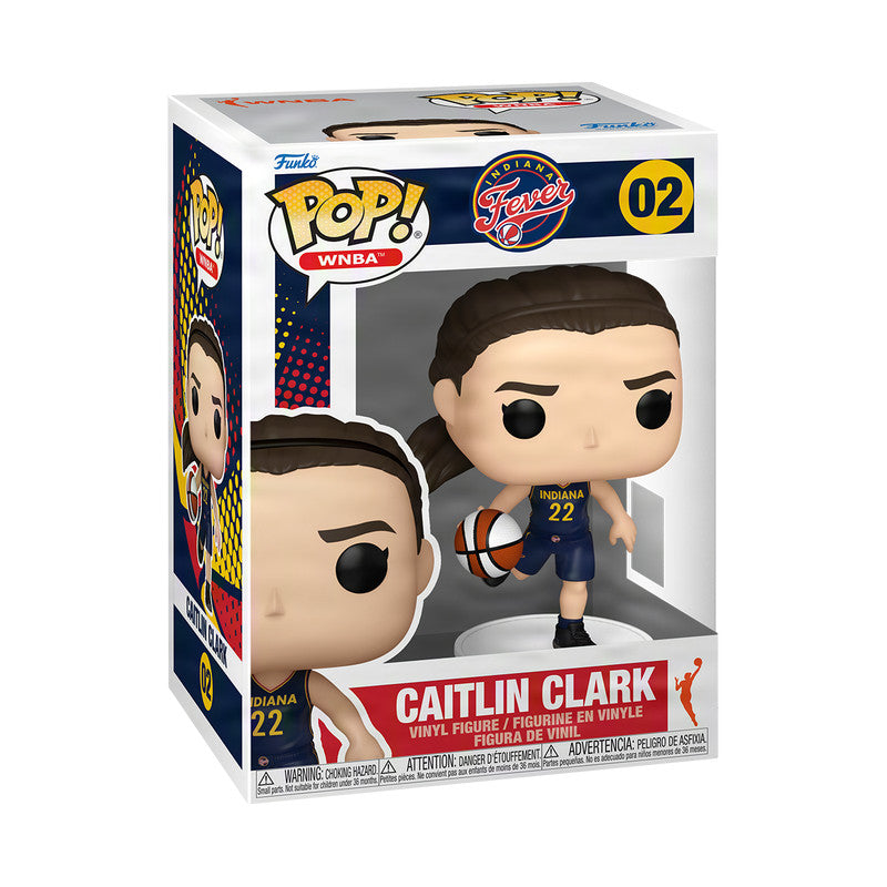 Caitlin Clark #02 + Facsimile Signed Jersey Bundle Funko POP! WNBA: Fever Case