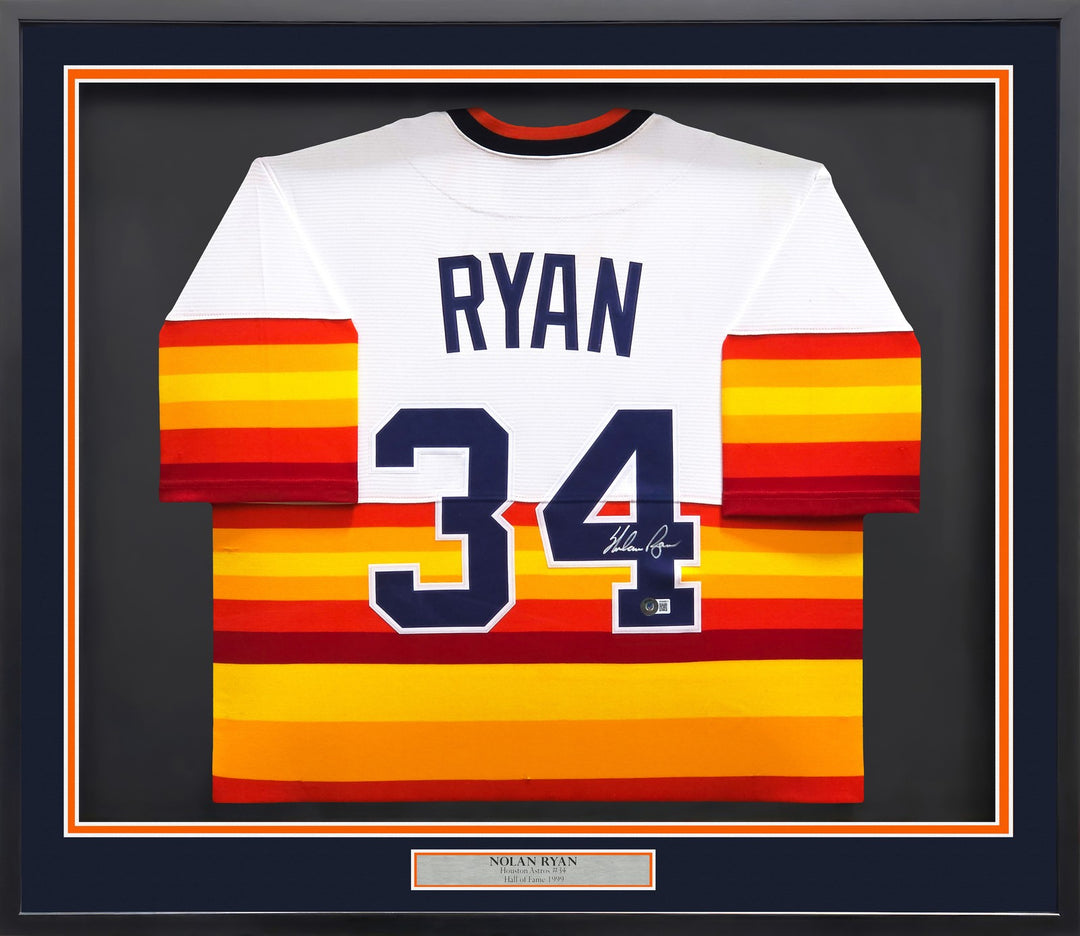 Houston Astros Nolan Ryan Signed Nike Cooperstown Auth Collection Jersey BAS QR