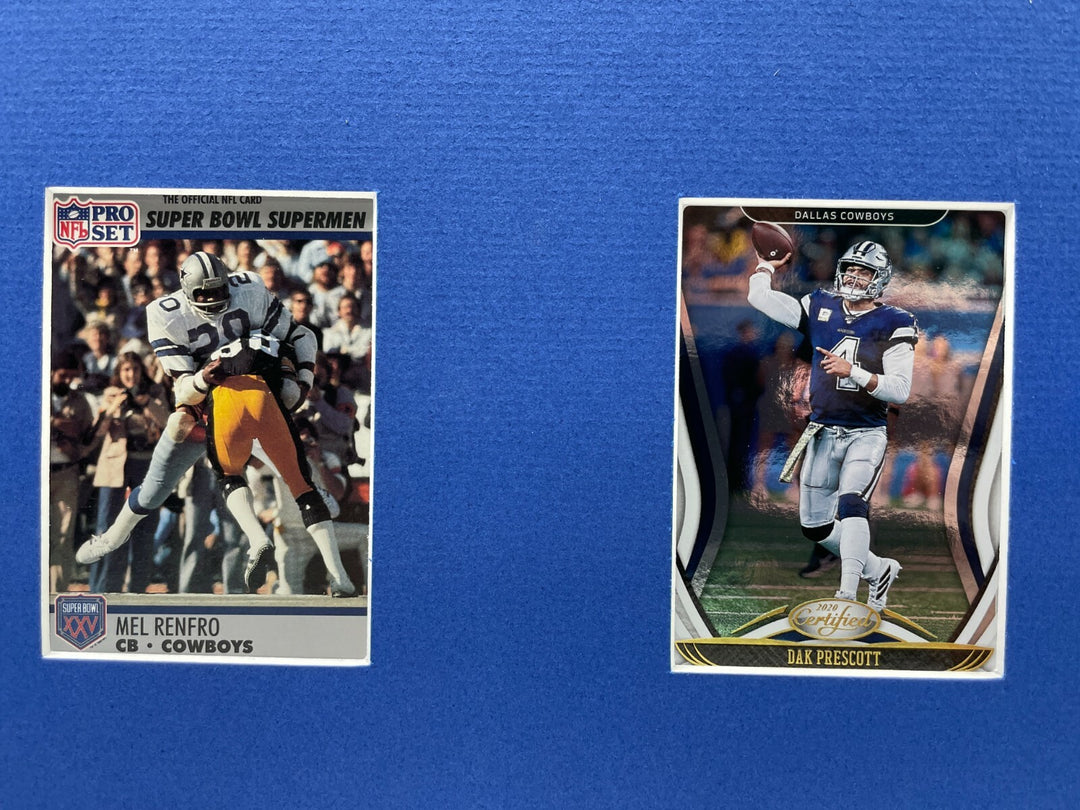 Dallas Cowboys Framed 10 Football Card Collage Lot Staubach Aikman Prescott Zeke