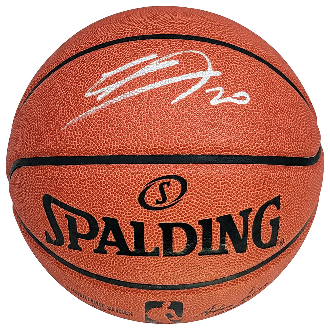 Manu Ginobili Signed Official Spalding Sig Series Basketball Spurs Beckett Wit