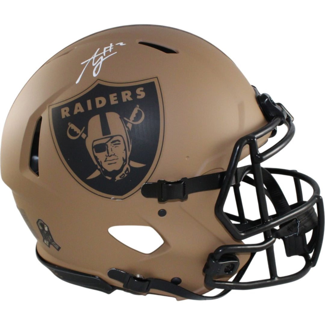 Ashton Jeanty Autographed Las Vegas Raiders Pro 23 STS Helmet Beckett WIT 55259