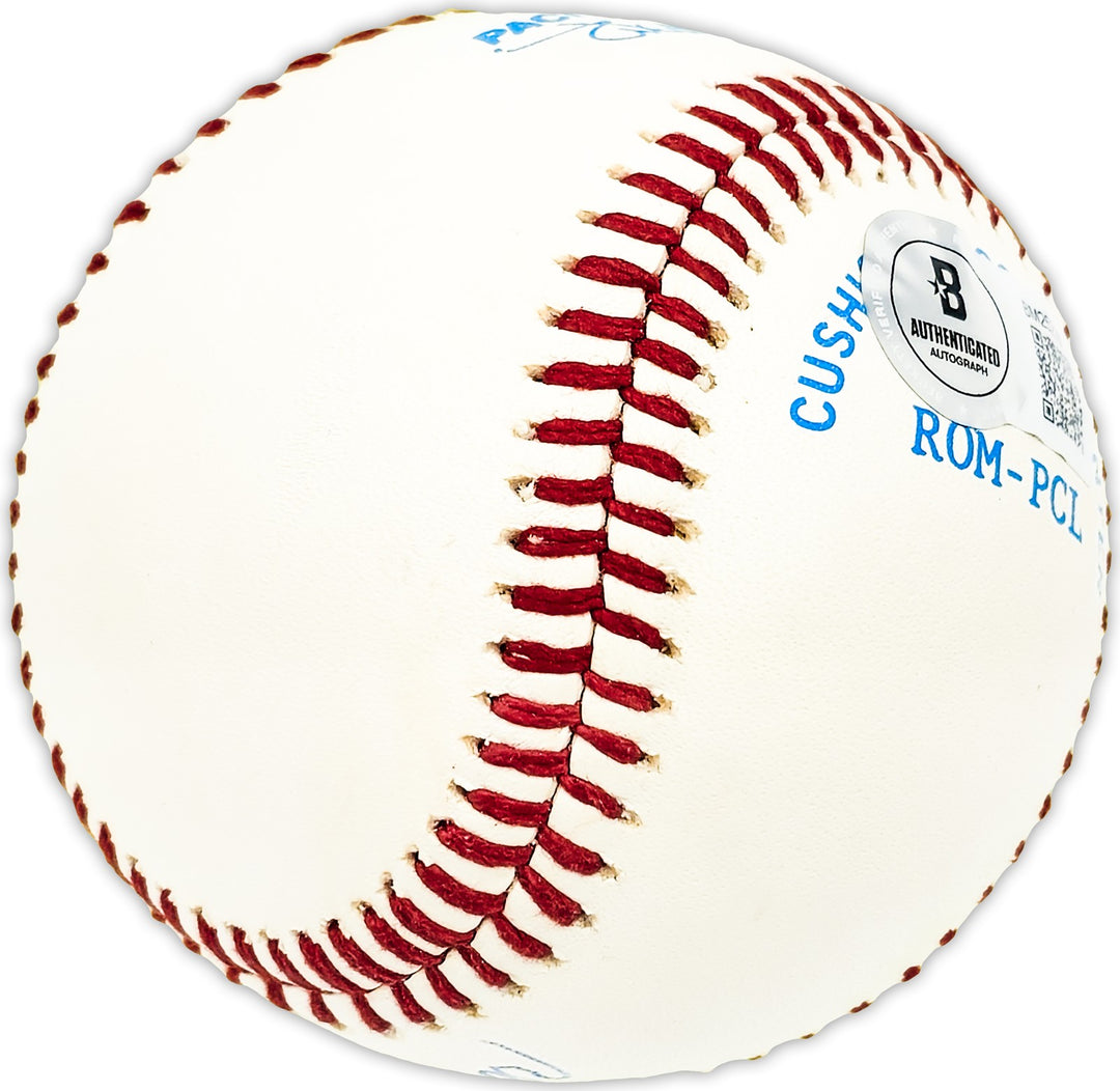 Boots Poffenberger Signed Pacific Coast Baseball Tigers, Dodgers Beckett QR