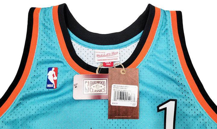 Magic Penny Hardaway Auto Teal Mitchell Ness 1996 ASG HWC Swingman Jersey XL PSA