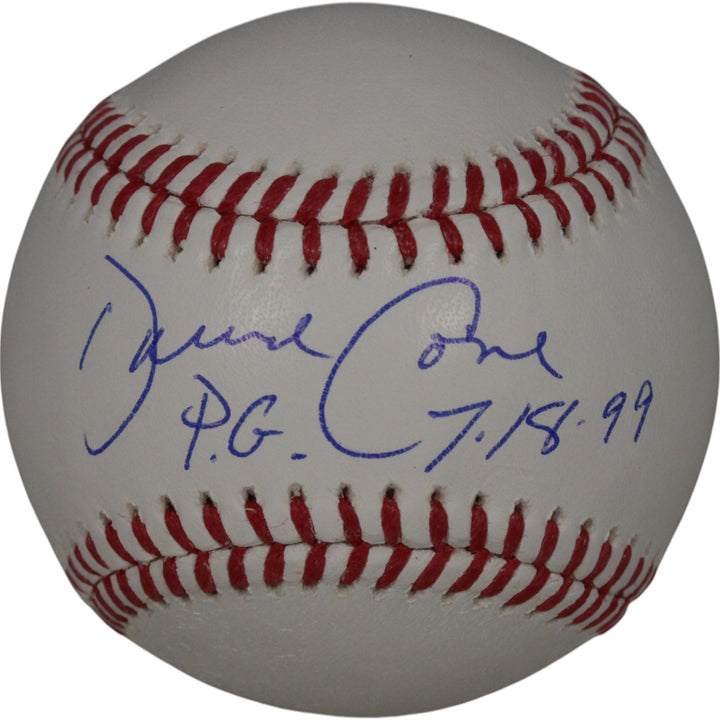 David Cone Autographed New York Yankees OML Baseball 7/18/99 PG Beckett 50121