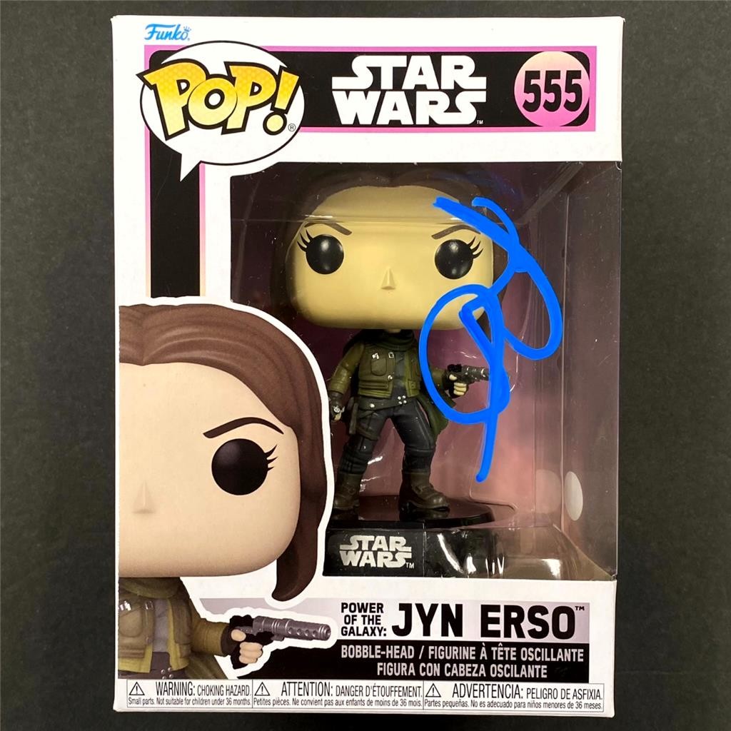 Felicity Jones signed Jyn Erso Funko Pop! 555 Star Wars autograph (A) ~ JSA