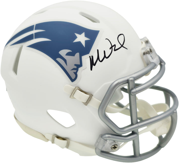 Mike Vrabel Signed Patriots White Rivalries Mini Helmet JSA Witness