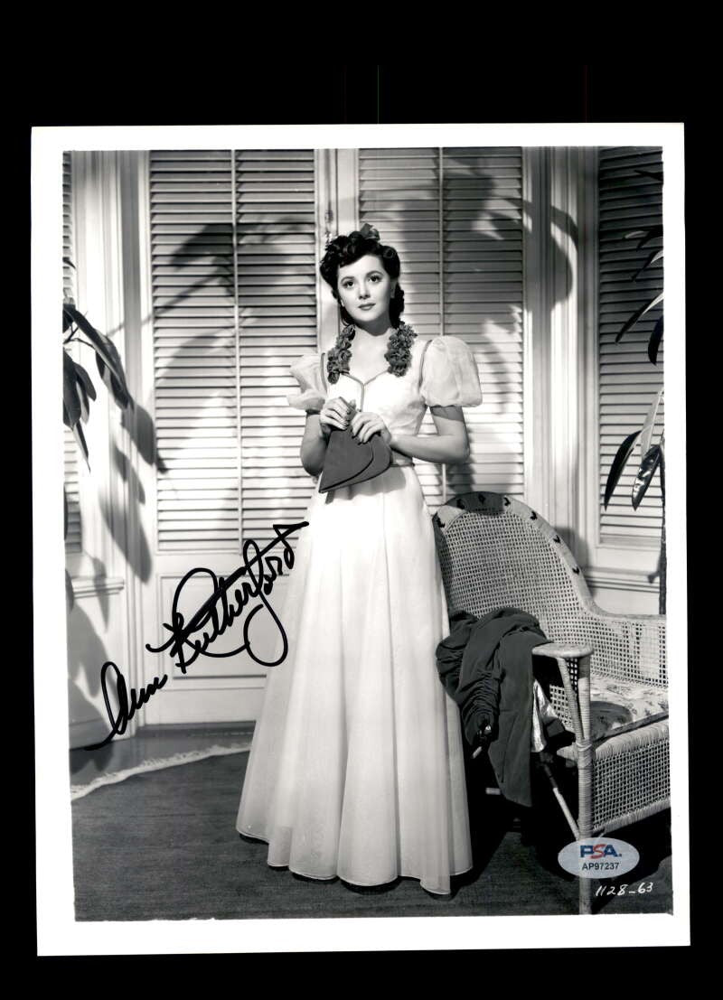 Ann Rutherford PSA DNA Coa Signed 8x10 Photo Autograph Gone With The Wind