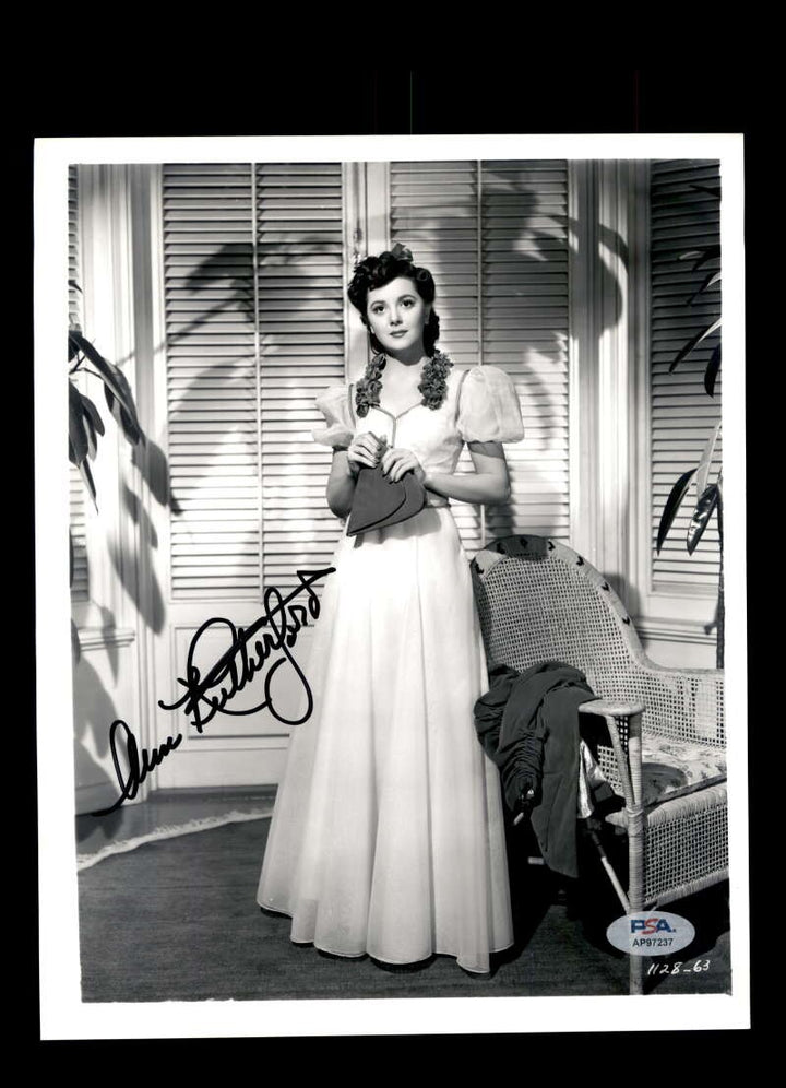 Ann Rutherford PSA DNA Coa Signed 8x10 Photo Autograph Gone With The Wind