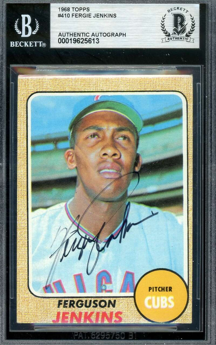 Fergie Jenkins Beckett BAS Signed 1968 Topps Autograph