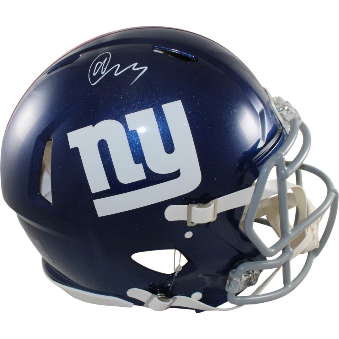 Abdul Carter Autographed New York Giants Authentic Helmet Beckett Witness 56872