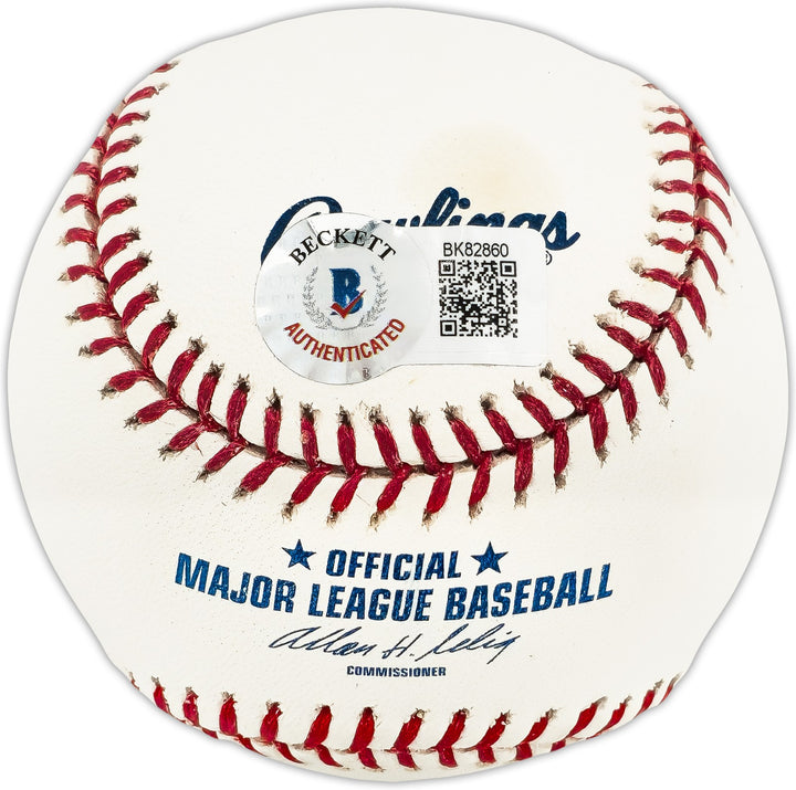 Chipper Jones Signed MLB Baseball Atlanta Braves Full Name Sig "HOF 18" Beckett