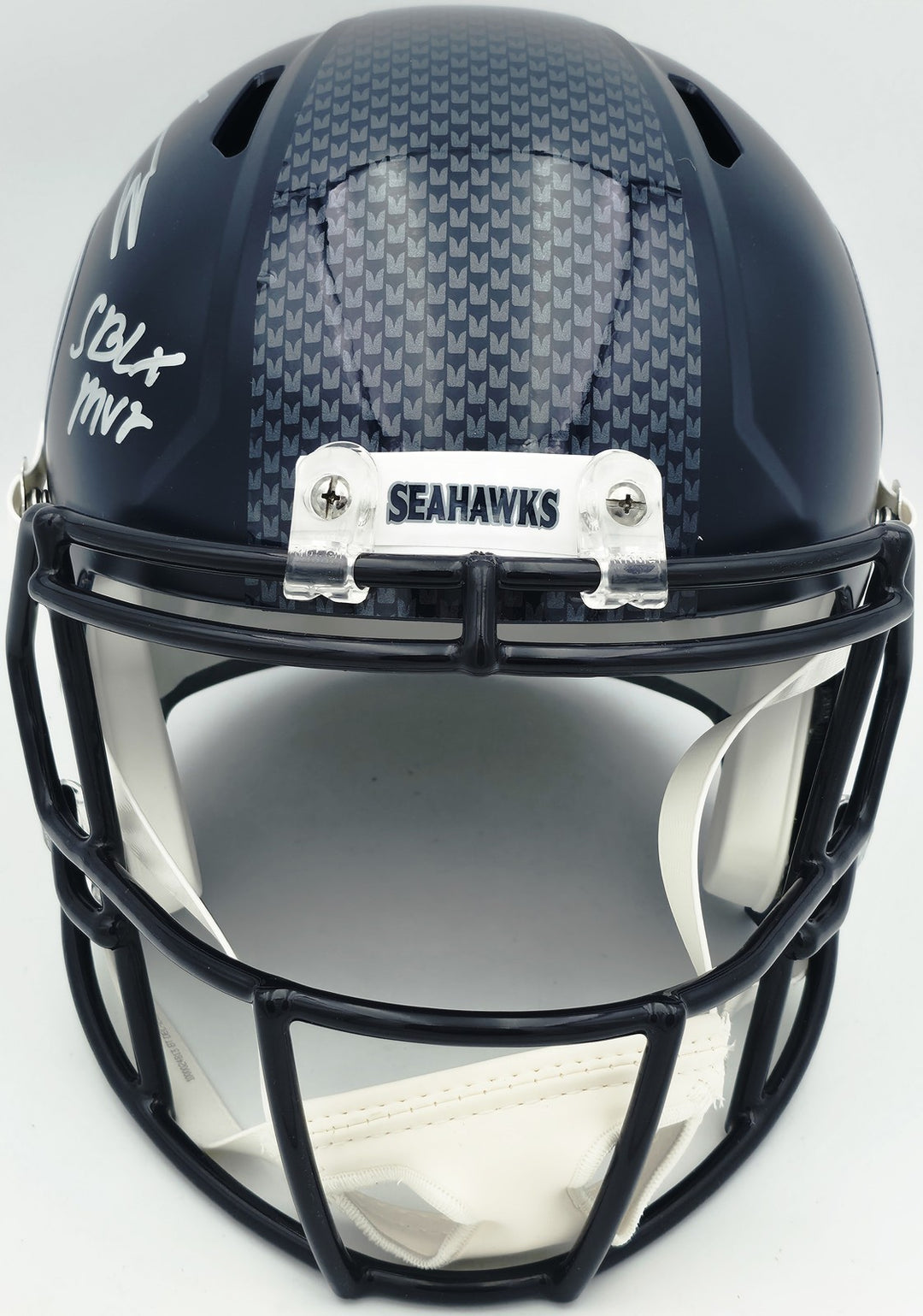 Kenneth Walker III Signed Seahawks Blue Full Sz Speed Rep Helmet Beckett Wit