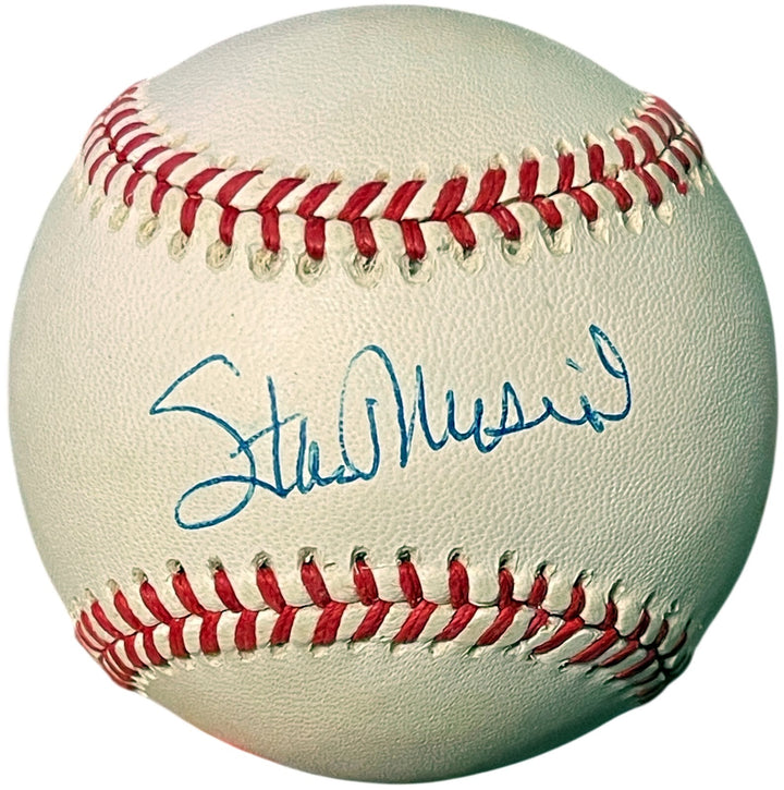 Stan Musial signed RONL Rawlings OFC National League Baseball imperfect- Beckett