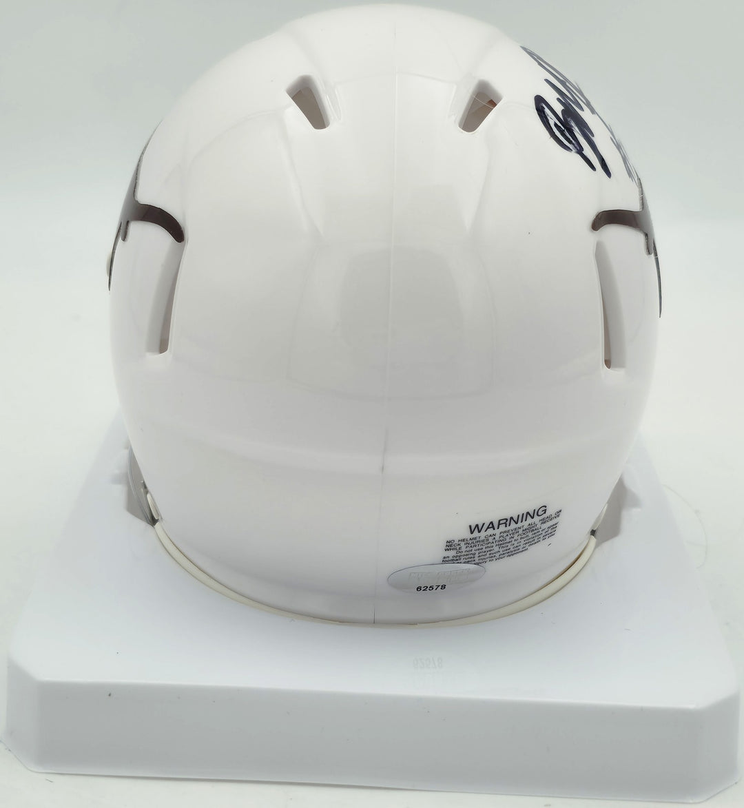 Byron Murphy II Auto Texas Longhorns White Speed Mini Helmet (Smudged) MCS Holo