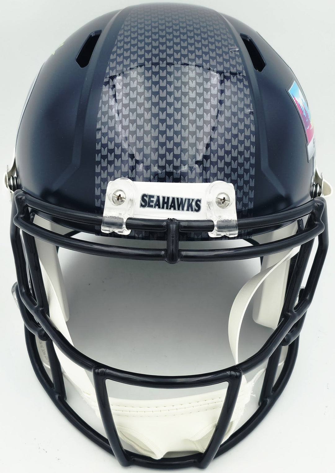 Byron Murphy II Signed Seahawks Blue SB LX Champions Logo Full Size Speed
