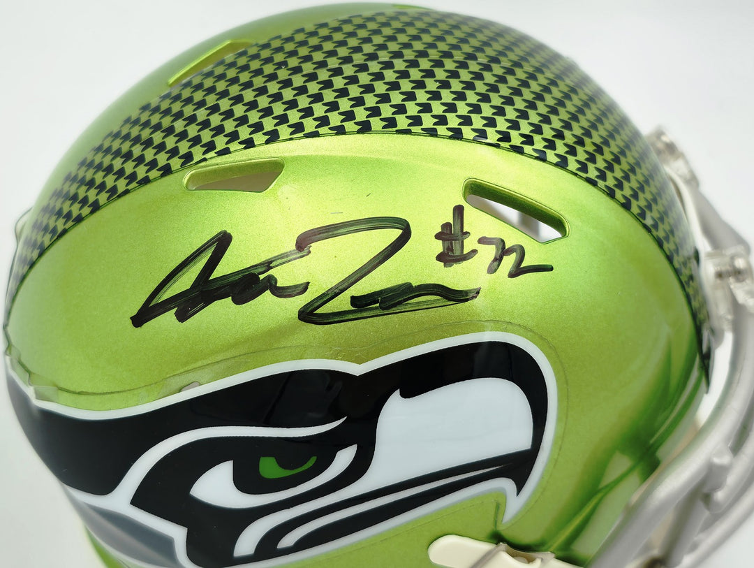 Abraham Abe Lucas Signed Seattle Seahawks Flash Green Speed Mini Helmet MCS Holo