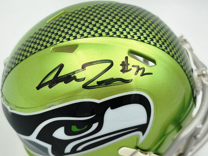 Abraham Abe Lucas Signed Seattle Seahawks Flash Green Speed Mini Helmet MCS Holo