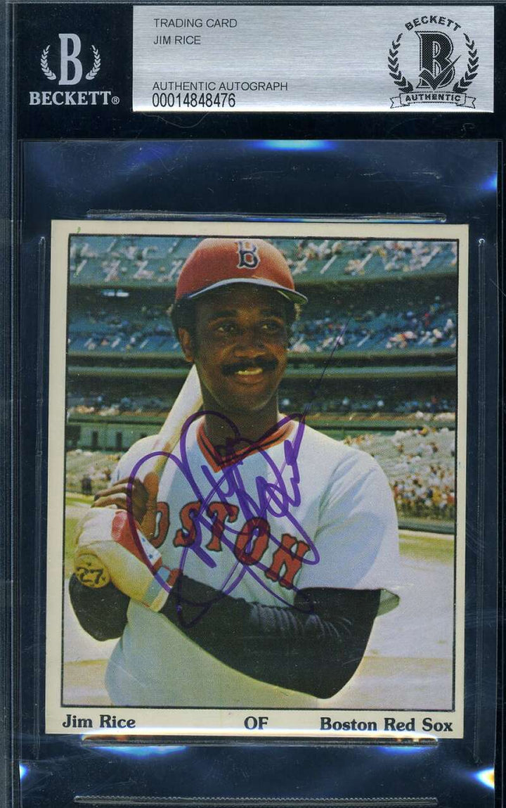 Jim Rice Beckett Signed 1975 SSPC Rookie Autograph