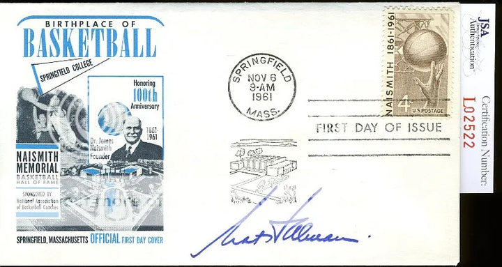 Nat Holman Jsa Authenticated Signed 1961 Fdc Autograph