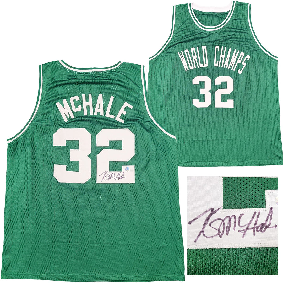 Boston Celtics Kevin McHale Autographed Signed Green Jersey Beckett Wit