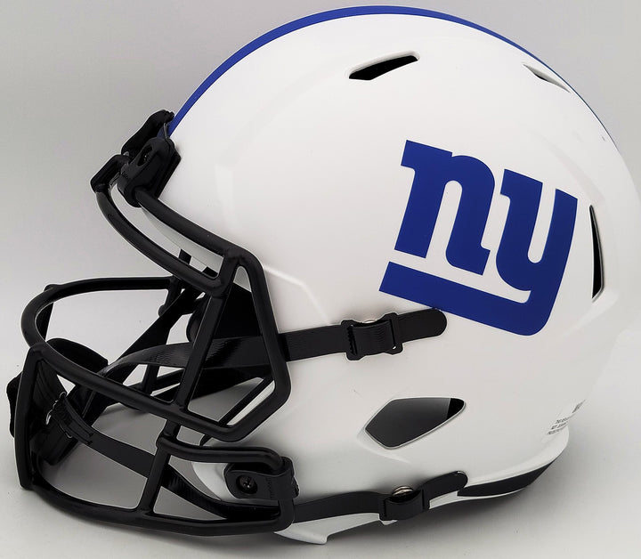 Lawrence Taylor Saquon Barkley Auto Giants Lunar Eclipse White FS Rep Helmet ROY