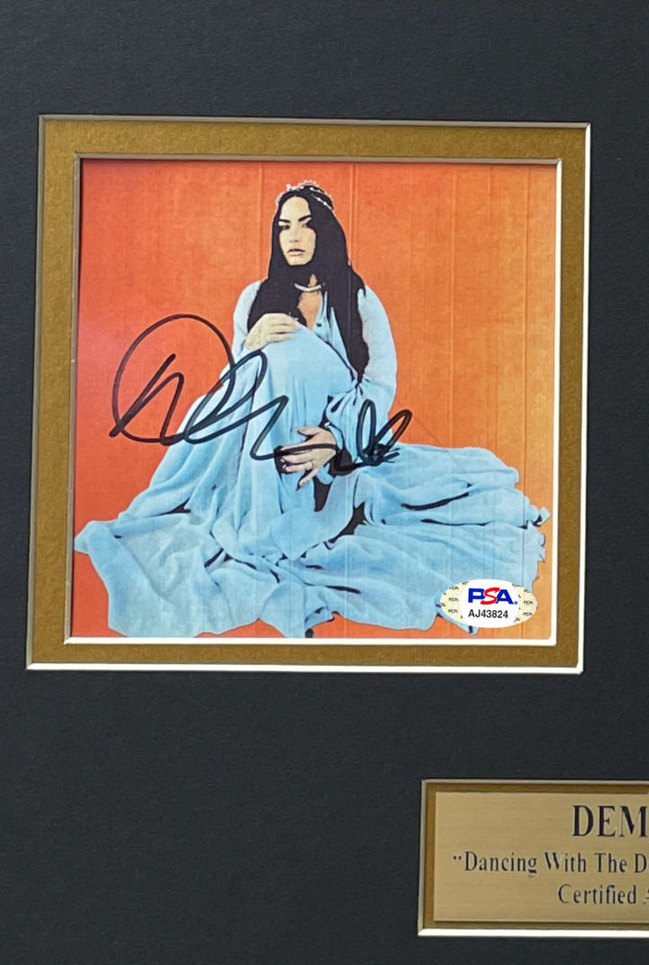 Demi Lovato Autographed "Dancing Devil" CD Album Framed Collage PSA/DNA Signed
