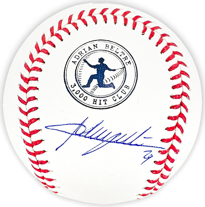 Adrian Beltre Signed Official 3000th Hit Logo MLB Baseball Texas Rangers JSA