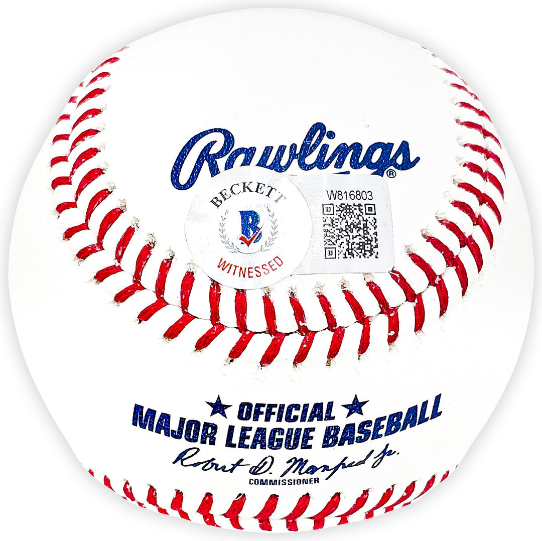 Hideki Matsui Signed MLB Baseball Yankees Signed in Japanese Beckett Wit