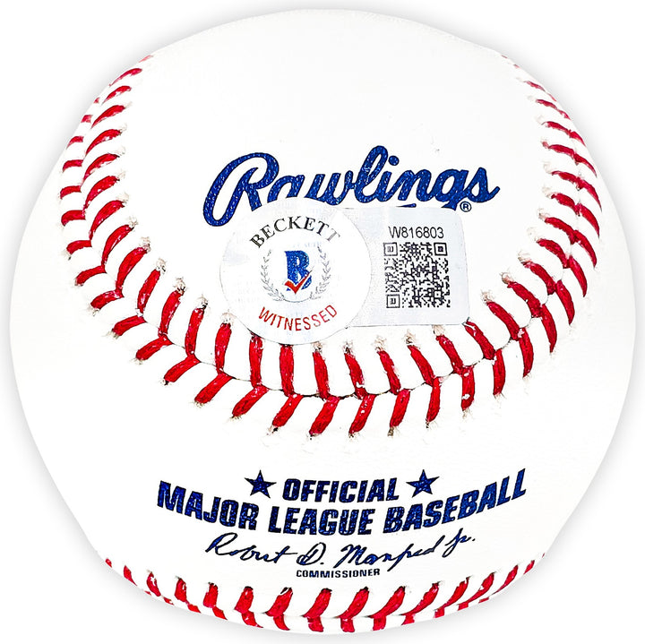 Hideki Matsui Signed MLB Baseball Yankees Signed in Japanese Beckett Wit