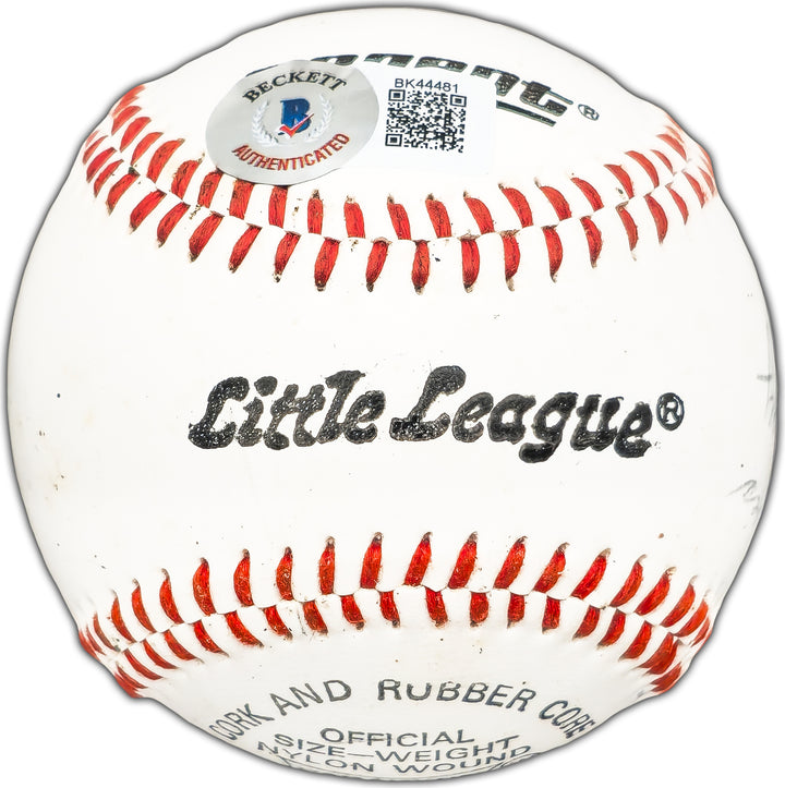 Andy Pilney Autographed Little League Baseball Braves 36 Beckett BK44481