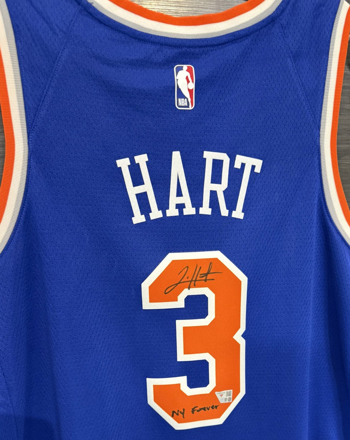 Josh Hart Signed NY Knicks Nike Jersey NY Forever Mint Auto Fanatics COA
