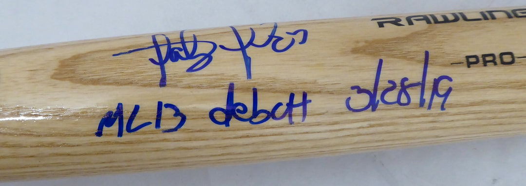 Fernando Tatis Jr. Signed Blonde Rawlings Bat Padres "MLB Debut 3-28-19" Beckett