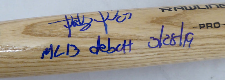 Fernando Tatis Jr. Signed Blonde Rawlings Bat Padres "MLB Debut 3-28-19" Beckett