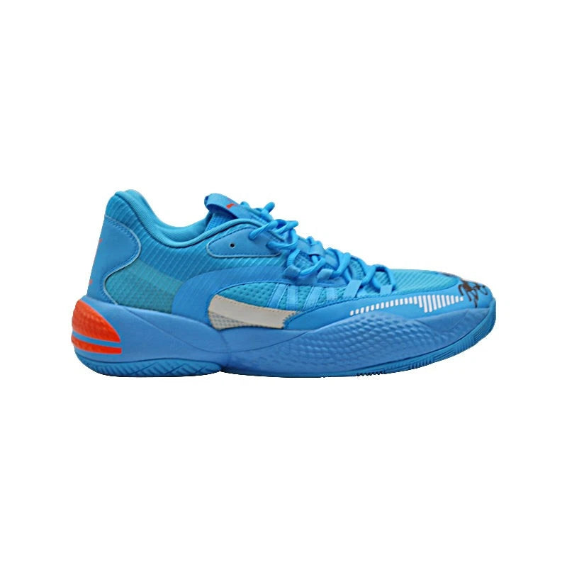 Breanna Stewart Seattle Storm Autographed 2022 WNBA Season Practice Worn Pair of Light Blue Puma Athlete Sample Sneakers (Stewart LOA)