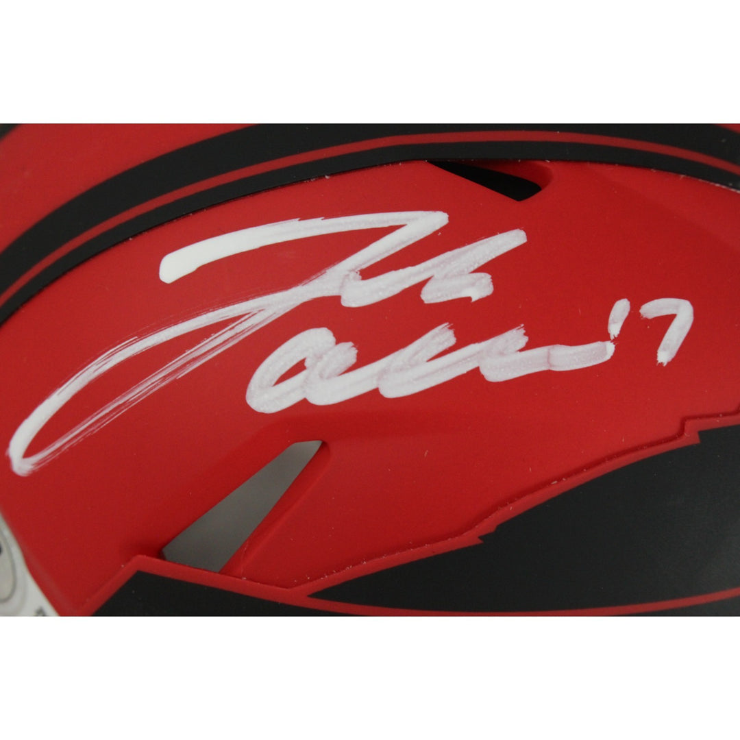 Josh Allen Autographed Buffalo Bills Rave Mini Helmet Beckett Witness 49978