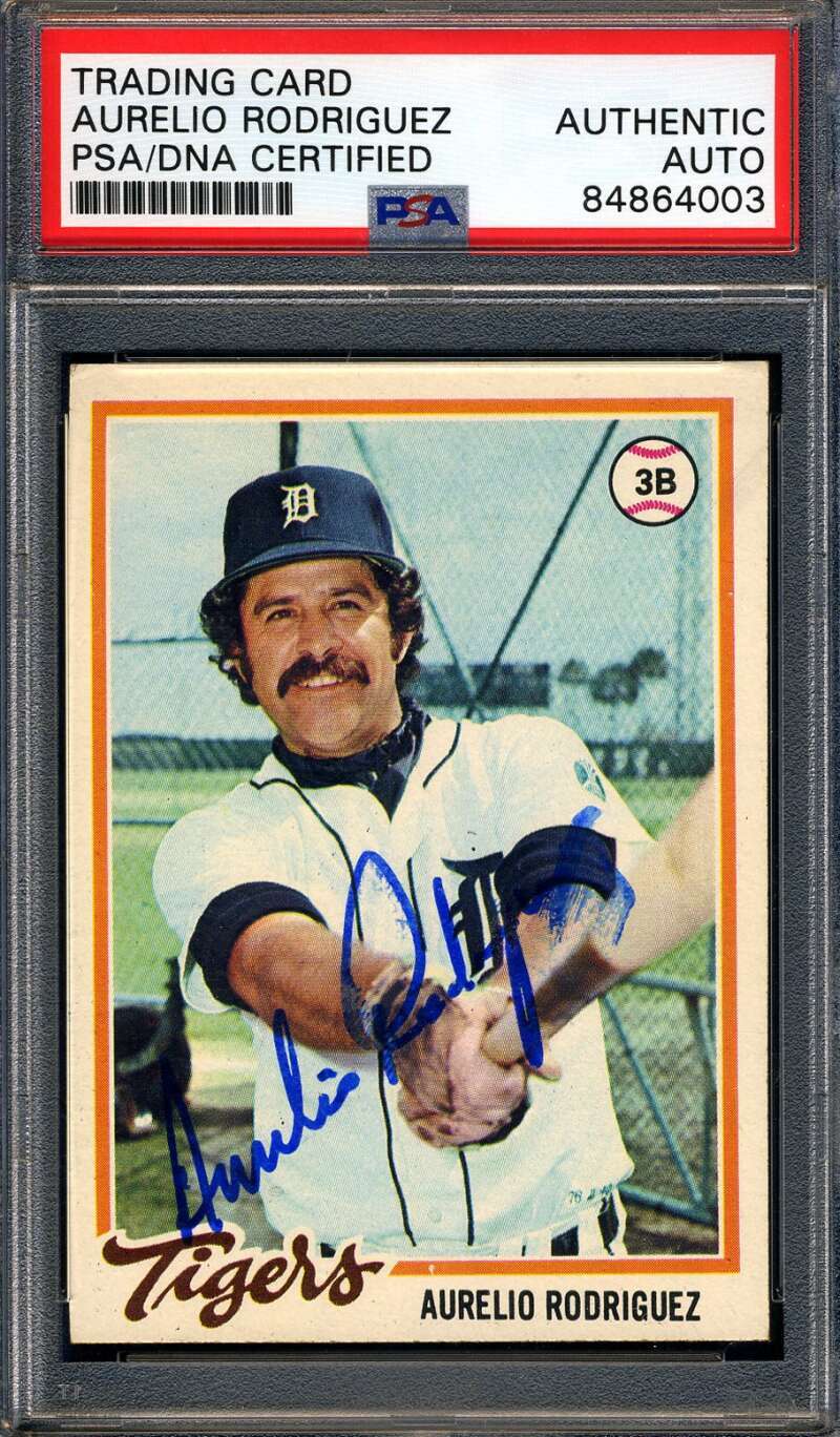 Aurelio Rodriguez PSA DNA Signed 1978 Topps Autograph